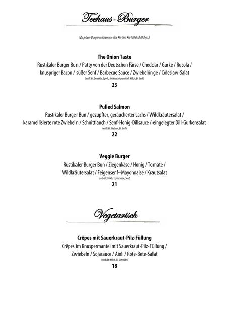 Teehaus-Burger
