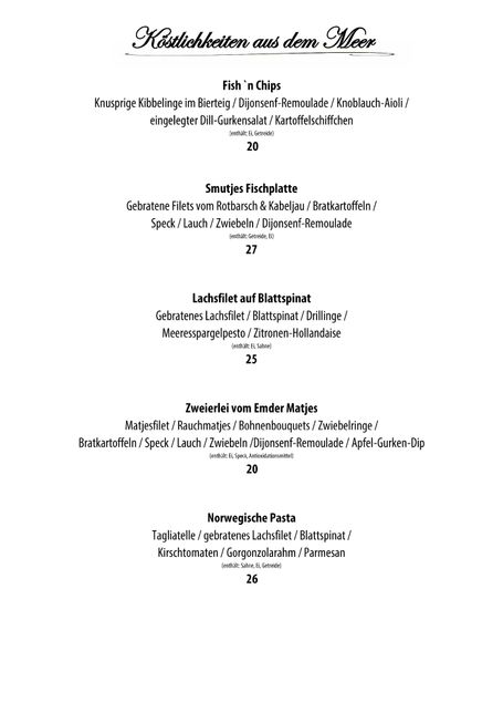 Köstlichkeiten aus dem Meer